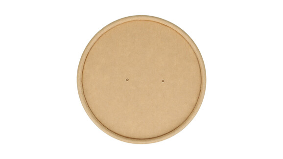 Stülpdeckel, Ø 115 mm, Karton/PLA, braun, VERIVE, A-Nr.: 11351 - 02