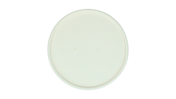 Stülpdeckel, Ø 96 mm, Kraftpapier/PLA, weiß, VERIVE, A-Nr.: 11538 - 02