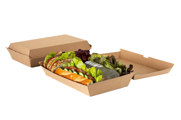 Klappbox, 290 x 170 x 85 mm, Kraftpapier, natur, mit anhängendem Deckel, A-Nr.: 11344 Klappbox, 290 x 170 x 85 mm, Kraftpapier, natur, mit anhängendem Deckel, A-Nr.: 11344 - 03