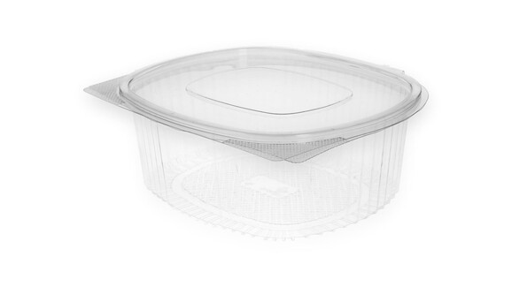 Klappbox, 1.500 ml, 210 x 180 x 79 mm, RPET, transparent, mit anhängendem Deckel, VERIVE, A-Nr.: 79725 - 02