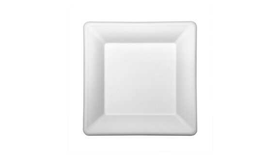 Einwegteller, Bagasse, 262 x 262 x 19 mm, weiß, VERIVE, A-Nr.: 16526 Einwegteller, Bagasse, 262 x 262 x 19 mm, weiß, VERIVE, A-Nr.: 16526 - 01