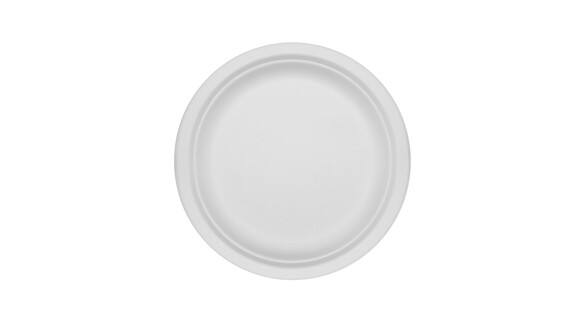 Einwegteller, Bagasse, Ø 180 mm, 18 mm, weiß, VERIVE, A-Nr.: 16528 - 01