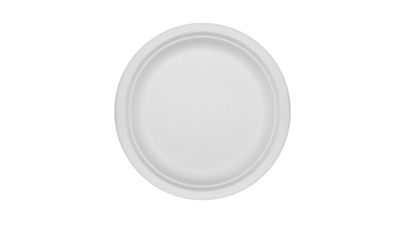 Einwegteller, Bagasse, Ø 220 mm, 19 mm, weiß, VERIVE, A-Nr.: 16529 - 01