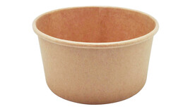 Menüschale to go, 1.300 ml, Ø 187 mm, 66 mm, Karton/PE, braun, A-Nr.: 16571 - 01