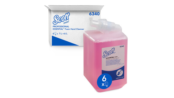 Schaumseife Kimberly-Clark Scott® Essential 6340, 1.000 ml, rosa, 6 Stk./Karton, A-Nr.: 18294 - 02