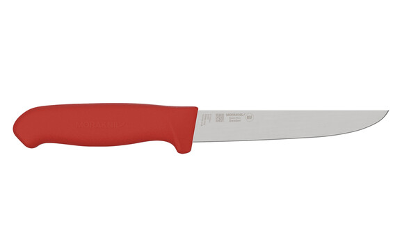 Ausbeinmesser breit MORAKNIV WSB6S-PUG, 151 mm Klingenlänge, rot, gerade, steif, A-Nr.: 20008 - 01