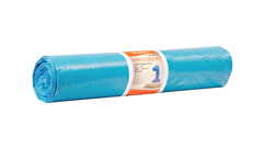 Müllsack, 120 Liter, LDPE, 43 my, 700 x 1.100 mm, blau, 25 Stk./Rolle, A-Nr.: 60051 - 01