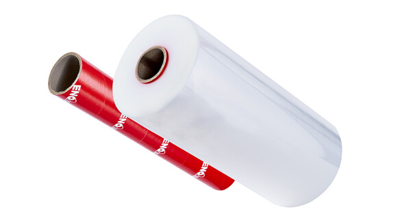 Maschinenstretchfolie ENO®xtrem EXS, 450 mm, 9 my, 4.580 lfm, transparent, innen haftend, außen glatt, A-Nr.: 19822 Maschinenstretchfolie ENO®xtrem EXS, 450 mm, 9 my, 4.580 lfm, transparent, innen haftend, außen glatt, A-Nr.: 19822 - 01
